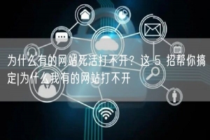 为什么有的网站死活打不开？这 5 招帮你搞定|为什么我有的网站打不开