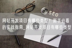网站开发项目有哪些类型？新手必看的实战指南_网站开发项目有哪些类型
