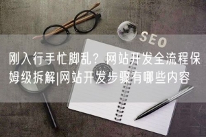 刚入行手忙脚乱？网站开发全流程保姆级拆解|网站开发步骤有哪些内容