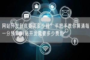 网站开发到底要花多少钱？手把手教你算清每一分预算|网站开发需要多少费用