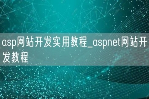 asp网站开发实用教程_aspnet网站开发教程