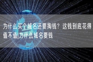 为什么买个域名还要掏钱？这钱到底花得值不值|为什么域名要钱