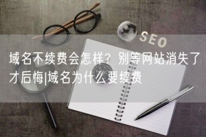 域名不续费会怎样？别等网站消失了才后悔|域名为什么要续费