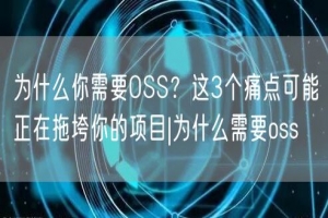 为什么你需要OSS？这3个痛点可能正在拖垮你的项目|为什么需要oss