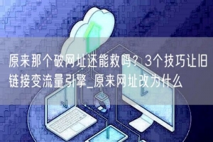 原来那个破网址还能救吗？3个技巧让旧链接变流量引擎_原来网址改为什么